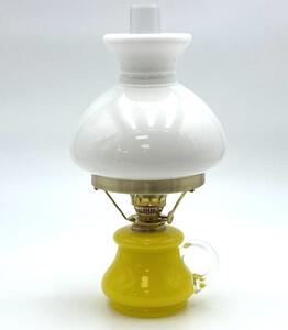 Sklárna Častolovice - Petrolejová lampa Tereza - Bambus - žlutá