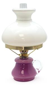 Sklárna Častolovice - Petrolejová lampa Tereza - Bambus - fialová