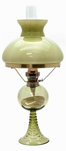 Sklárna Častolovice - Petrolejová lampa Květa - lesní zelená - komplet 3