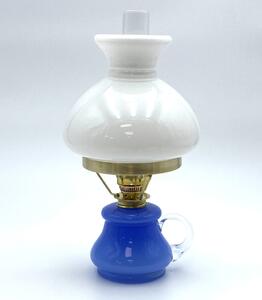 Sklárna Častolovice - Petrolejová lampa Tereza - Bambus - světle modrá