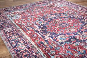ASIR Koberec (75 x 150) CLARET RED AL červený a modrý