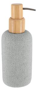 Dávkovač mýdla Solena, šedá/s dřevěnými prvky, 340 ml