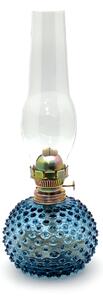 Sklárna Častolovice - Petrolejová lampa Ema - Hobnail - Ananas - modrý kouř