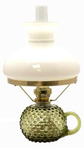 Sklárna Častolovice - Petrolejová lampa - Hobnail - Ananas - Ema - lesní zelená - komplet 3