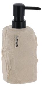 Dávkovač mýdla Paola, písková/s černými prvky, 400 ml