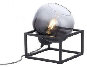 LEUCHTEN DIREKT is JUST LIGHT stolní lampa 1 ramenné černé kouřové sklo moderní do interiéru LD 15423-18
