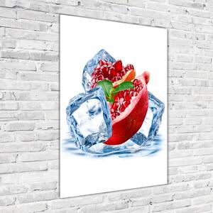 Vertikální Foto obraz sklo tvrzené Granátové jablko a led osv-62722743