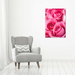 Vertikální Vertikální Foto obraz na plátně do obýváku Růžové růže ocv-62775454