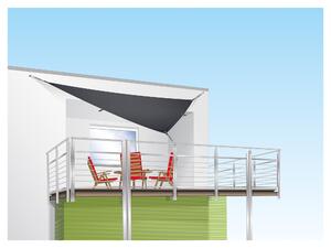 Livarno home Ochranná plachta proti slunci UV 60 (trojúhelníkový/antracitový) (100388164001)
