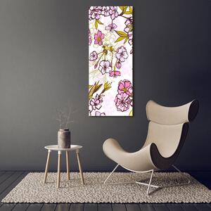 Vertikální Foto obraz sklo tvrzené Květy višně osv-63762757