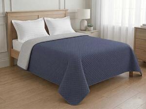 DADKA Přehoz na postel Ultra 51R/C66-390 světle šedá/tmavě modrá 235x275 cm