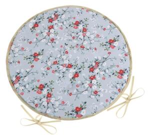 Bellatex Sedák DITA kulatý hladký průměr 40 cm Kvítí Šedá