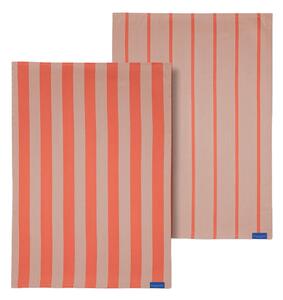 Bavlněné utěrky v sadě 2 ks 50x70 cm Stripes – Mette Ditmer Denmark