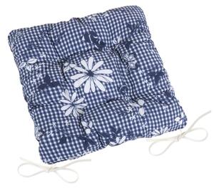 Bellatex Sedák DITA prošívaný 40x40 cm Kostička Modrá