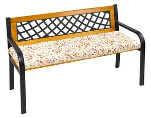 Bellatex Sedák na lavici prošívaný Lísteček Hnědá,Béžová rozměr 40x150 cm