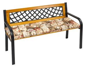Bellatex Sedák na lavici prošívaný Káva Hnědá,Červená rozměr 40x150 cm