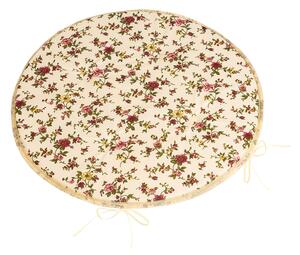 Bellatex Sedák Adéla kulatý hladký průměr 40 cm Růžička Růžová