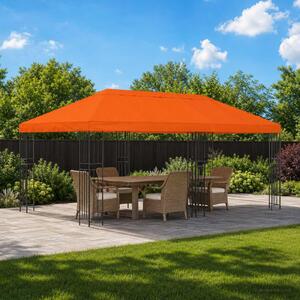 Zahradní altán 6 x 3 m Oranžová Polyester a ocel 190 gsm 3375990