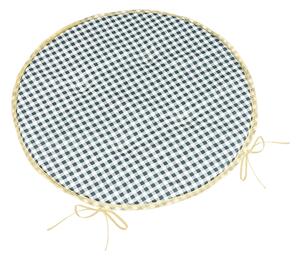 Bellatex Sedák BERTA kulatý hladký průměr 40 cm Kostička Šedá,Bílá