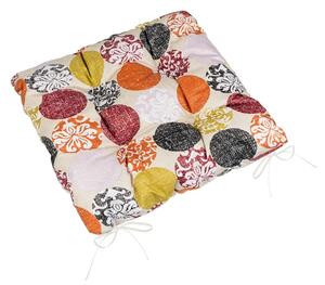 Bellatex Sedák BERTA prošívaný 40x40 cm Koule Hnědá,Vínová,Oranžová