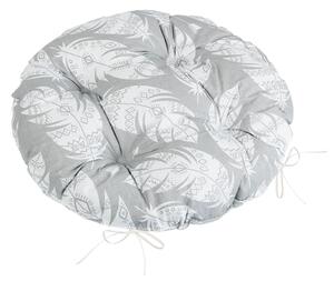 Bellatex Sedák Adéla prošívaný kulatý průměr 40 cm Pírko Šedá,Bílá