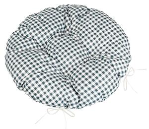Bellatex Sedák BERTA kulatý prošívaný průměr 40 cm Kostička Šedá,Bílá