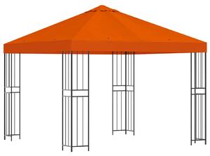 Altán 3 x 3 m Oranžová Polyester a ocel 190 gsm