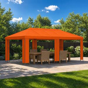 Zahradní altán 6 x 3 m Oranžová Polyester a ocel 190 gsm 3376015