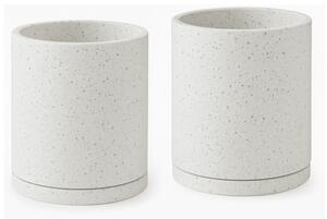 Sada 2 bílých květináčů Bonami Selection Terrazzo, ø 26 cm