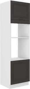 Vysoká skříňka pro vestavnou a mikrovlnou troubu Stilo 60 DPM-210 2F Barva korpusu: Bílá, Barva dvířek: Bílá