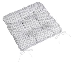 Bellatex Sedák Adéla prošívaný 40x40 cm Kosočtverec Šedá,Bílá