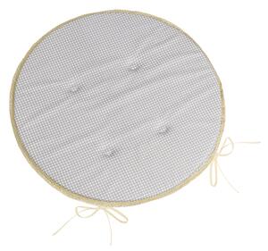 Bellatex Sedák Adéla kulatý hladký průměr 40 cm Kostička Šedá,Bílá