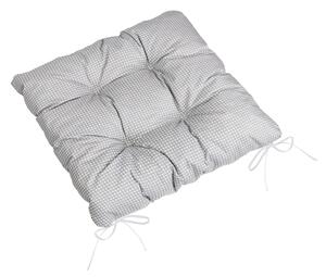 Bellatex Sedák Adéla prošívaný 40x40 cm Kostička Šedá,Bílá