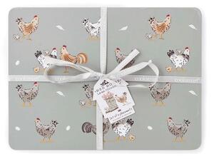 Korková prostírání v sadě 4 ks 21x29 cm Hen House – Cooksmart ®
