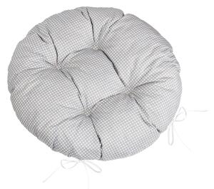 Bellatex Sedák Adéla prošívaný kulatý průměr 40 cm Kostička Šedá,Bílá