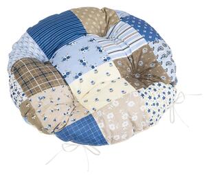 Bellatex Sedák Adéla prošívaný kulatý průměr 40 cm Patchwork Modrá