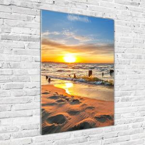 Vertikální Fotoobraz na skle Západ slunce moře osv-67409658