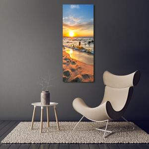 Vertikální Fotoobraz na skle Západ slunce moře osv-67409658