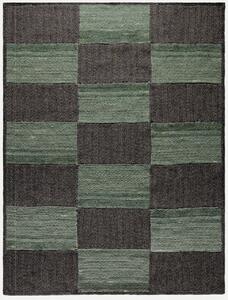 Diamond Carpets India, Ručně vázaný kusový koberec Geomoss SM 18 Green Black, 120x170, vícebarevná, chodba / předsíň