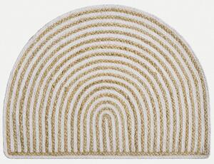 Diamond Carpets India, Ručně vázaná rohožka Elva J-42 Natural, 50x80, béžová, chodba / předsíň
