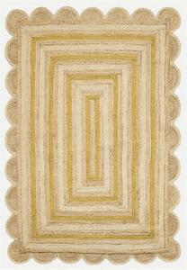 Diamond Carpets India, Ručně vázaný kusový koberec Soren J-41 Natural Yellow, 120x170, žlutá, chodba / předsíň