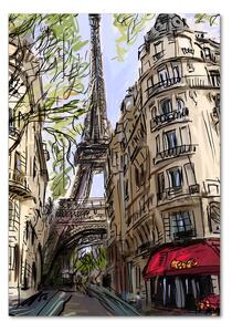 Vertikální Fotoobraz na skle Eiffelová věž Paříž osv-68019705