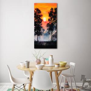 Vertikální Fotoobraz na skle Západ slunce les osv-68195364