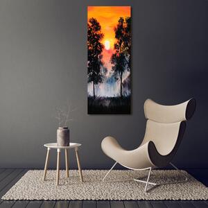 Vertikální Foto obraz na plátně Západ slunce les ocv-68195364