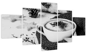 Obraz - Zimní cappuccino (125x70 cm)