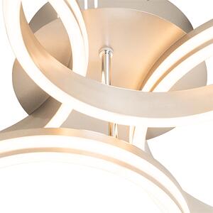 Stropní svítidlo ocelové včetně LED 3-stupňové stmívatelné 4-světlo - Navara