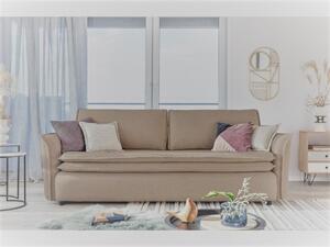 Rozkládací pohovka s úložným prostorem Miuform Charming 225 x 85 x 90 100% polyester, plast světle hnědá