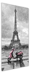 Vertikální Fotoobraz na skle Eiffelová věž skutr osv-68974331