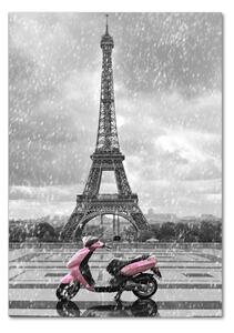 Vertikální Fotoobraz na skle Eiffelová věž skutr osv-68974331