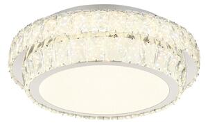 GLOBO 68157-38 KLARA stropní svítidlo D400mm LED 38W 5033/2818lm 2700-6000K chromová, křišťálový efekt, dálkový ovladač
